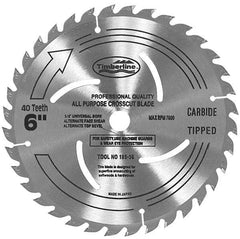 Amana Tool - 4-3/8" Diam, 5/8" Arbor Hole Diam, 30 Tooth Wet & Dry Cut Saw Blade - Carbide-Tipped, Trimming Action, Standard Round Arbor - Apex Tool & Supply