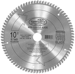 Amana Tool - 10" Diam, 5/8" Arbor Hole Diam, 60 Tooth Wet & Dry Cut Saw Blade - Carbide-Tipped, Chip Free Action, Standard Round Arbor - Apex Tool & Supply