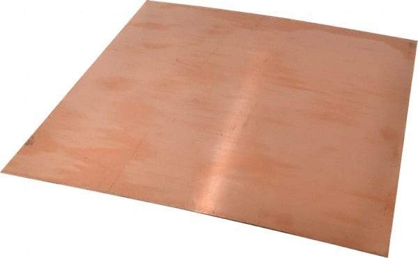 Value Collection - 1/16 Inch Thick x 12 Inch Square, Copper Sheet - Alloy 110 - Apex Tool & Supply