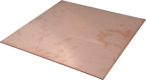 Value Collection - 1/8 Inch Thick x 12 Inch Square, Copper Sheet - Alloy 110 - Apex Tool & Supply