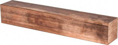 Value Collection - 2 Inch Square x 12 Inch Long, Copper Square Bar - Alloy 110, Electrical Grade - Apex Tool & Supply