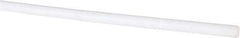 Made in USA - 6' Long, 3/16" Diam, PTFE (Virgin) Plastic Rod - White - Apex Tool & Supply