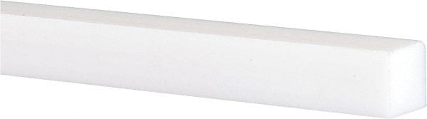 Made in USA - 5' x 3/16" x 3/16" White PTFE (Virgin) Square Bar - Apex Tool & Supply