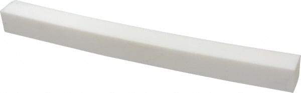 Made in USA - 1 Ft. Long x 1 Inch Wide x 1 Inch High, Virgin PTFE, Square Plastic Bar - White, +0.030 - 0.000 Tolerance - Apex Tool & Supply