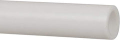 Made in USA - 1/2 Inch Outside Diameter x 3 Ft. Long, Plastic Round Tube - PTFE (Virgin), +/- 0.025 Inch Tolerance - Apex Tool & Supply