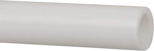 Made in USA - 1/2 Inch Outside Diameter x 3 Ft. Long, Plastic Round Tube - PTFE (Virgin), +/- 0.025 Inch Tolerance - Apex Tool & Supply