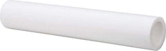 Made in USA - 2 Inch Outside Diameter x 2 Ft. Long, Plastic Round Tube - PTFE (Virgin), +/- 0.050 Inch Tolerance - Apex Tool & Supply