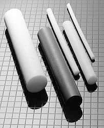 Made in USA - 4' Long, 2-1/4" Diam, PTFE (Mechanical Grade) Plastic Rod - +0.090 Tolerance - Apex Tool & Supply