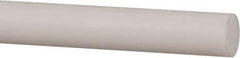 Made in USA - 2' Long, 5/8" Diam, PTFE (Mechanical Grade) Plastic Rod - +0.005 Tolerance - Apex Tool & Supply