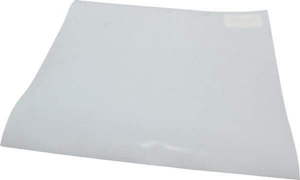 Made in USA - 1/32" Thick x 12" Wide x 1' Long, PTFE (Virgin) Sheet - White, ±0.005 Tolerance - Apex Tool & Supply