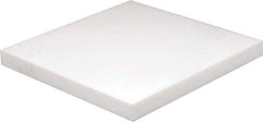 Made in USA - 1" Thick x 12" Wide x 1' Long, PTFE (Virgin) Sheet - White, +0.087/-0.043 Tolerance - Apex Tool & Supply