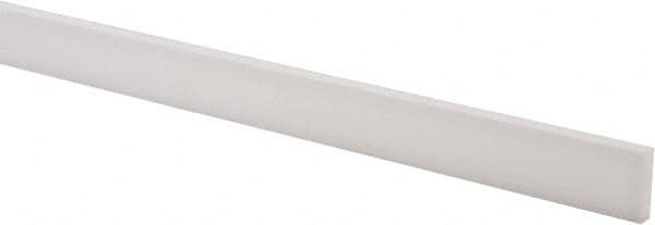 USA Sealing - 4' x 1/2" x 1/8" White PTFE (Virgin) Rectangular Bar - Apex Tool & Supply