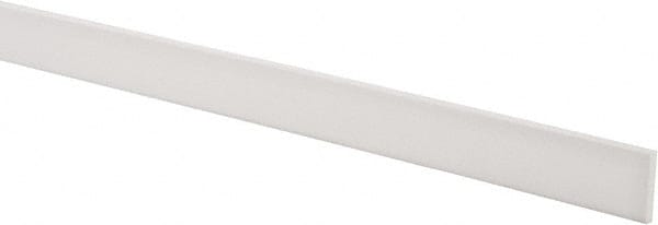 USA Sealing - 2' x 1" x 1/8" White PTFE (Virgin) Rectangular Bar - Apex Tool & Supply