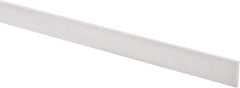 Made in USA - 4 Ft. Long x 1 Inch Wide x 1/8 Inch High, Virgin PTFE, Rectangular Plastic Bar - White, +/- 0.060 Tolerance - Apex Tool & Supply