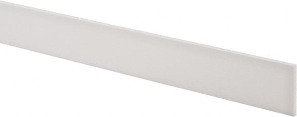 USA Sealing - 2' x 1-1/2" x 1/8" White PTFE (Virgin) Rectangular Bar - Apex Tool & Supply