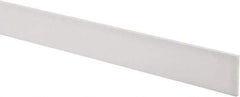 Made in USA - 3 Ft. Long x 1-1/2 Inch Wide x 1/8 Inch High, Virgin PTFE, Rectangular Plastic Bar - White, +/- 0.060 Tolerance - Apex Tool & Supply