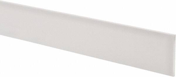 USA Sealing - 1' x 2" x 1/8" White PTFE (Virgin) Rectangular Bar - Apex Tool & Supply