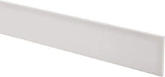 Made in USA - 3 Ft. Long x 2 Inch Wide x 1/8 Inch High, Virgin PTFE, Rectangular Plastic Bar - White, +/- 0.060 Tolerance - Apex Tool & Supply