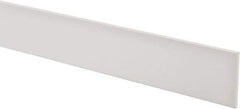 Made in USA - 4 Ft. Long x 2 Inch Wide x 1/8 Inch High, Virgin PTFE, Rectangular Plastic Bar - White, +/- 0.060 Tolerance - Apex Tool & Supply