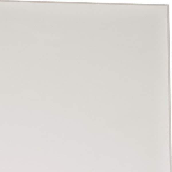 Made in USA - 1 Ft. Long x 4 Inch Wide x 1/8 Inch High, Virgin PTFE, Rectangular Plastic Bar - White, +/- 0.060 Tolerance - Apex Tool & Supply