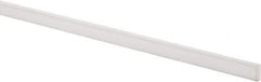 Made in USA - 4 Ft. Long x 1/2 Inch Wide x 3/16 Inch High, Virgin PTFE, Rectangular Plastic Bar - White, +/- 0.060 Tolerance - Apex Tool & Supply
