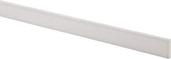 Made in USA - 2 Ft. Long x 1 Inch Wide x 3/16 Inch High, Virgin PTFE, Rectangular Plastic Bar - White, +/- 0.060 Tolerance - Apex Tool & Supply