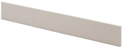 Made in USA - 4 Ft. Long x 1 Inch Wide x 3/16 Inch High, Virgin PTFE, Rectangular Plastic Bar - White, +/- 0.060 Tolerance - Apex Tool & Supply