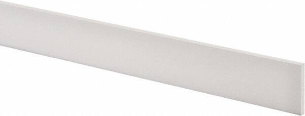 Made in USA - 1 Ft. Long x 1-1/2 Inch Wide x 3/16 Inch High, Virgin PTFE, Rectangular Plastic Bar - White, +/- 0.060 Tolerance - Apex Tool & Supply