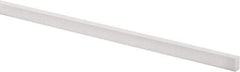 Made in USA - 3 Ft. Long x 1/2 Inch Wide x 1/4 Inch High, Virgin PTFE, Rectangular Plastic Bar - White, +/- 0.060 Tolerance - Apex Tool & Supply