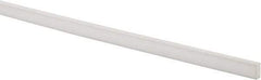 Made in USA - 4 Ft. Long x 1/2 Inch Wide x 1/4 Inch High, Virgin PTFE, Rectangular Plastic Bar - White, +/- 0.060 Tolerance - Apex Tool & Supply