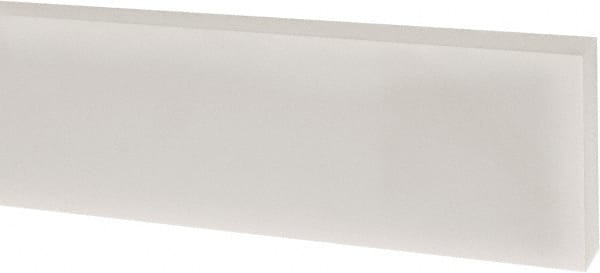 USA Sealing - 1' x 1" x 1/4" White PTFE (Virgin) Rectangular Bar - Apex Tool & Supply