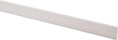 Made in USA - 4 Ft. Long x 1 Inch Wide x 1/4 Inch High, Virgin PTFE, Rectangular Plastic Bar - White, +/- 0.060 Tolerance - Apex Tool & Supply