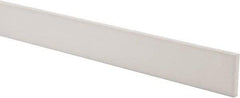 Made in USA - 2 Ft. Long x 1-1/2 Inch Wide x 1/4 Inch High, Virgin PTFE, Rectangular Plastic Bar - White, +/- 0.060 Tolerance - Apex Tool & Supply
