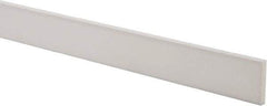 Made in USA - 3 Ft. Long x 1-1/2 Inch Wide x 1/4 Inch High, Virgin PTFE, Rectangular Plastic Bar - White, +/- 0.060 Tolerance - Apex Tool & Supply