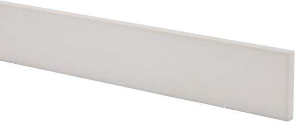 Made in USA - 1 Ft. Long x 2 Inch Wide x 1/4 Inch High, Virgin PTFE, Rectangular Plastic Bar - White, +/- 0.060 Tolerance - Apex Tool & Supply