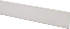Made in USA - 1 Ft. Long x 2 Inch Wide x 1/4 Inch High, Virgin PTFE, Rectangular Plastic Bar - White, +/- 0.060 Tolerance - Apex Tool & Supply