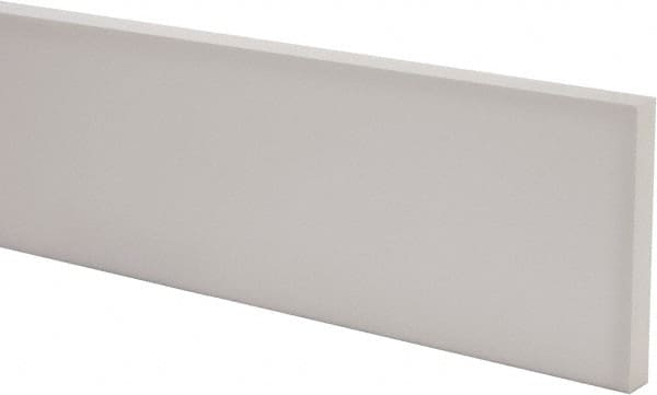 USA Sealing - 2' x 4" x 1/2" White PTFE (Virgin) Rectangular Bar - Apex Tool & Supply
