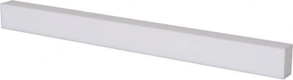 USA Sealing - 3' x 1" x 3/8" White PTFE (Virgin) Rectangular Bar - Apex Tool & Supply