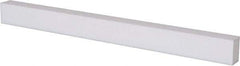 Made in USA - 4 Ft. Long x 2 Inch Wide x 1/2 Inch High, Virgin PTFE, Rectangular Plastic Bar - White, +/- 0.060 Tolerance - Apex Tool & Supply