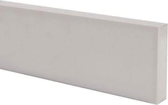 Made in USA - 1 Ft. Long x 4 Inch Wide x 1 Inch High, Virgin PTFE, Rectangular Plastic Bar - White, +/- 0.060 Tolerance - Apex Tool & Supply