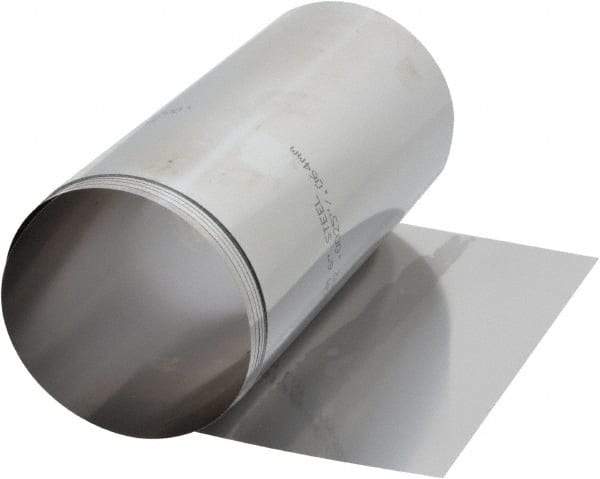 Made in USA - 100 Inch Long x 6 Inch Wide x 0.0025 Inch Thick, Roll Shim Stock - Steel - Apex Tool & Supply