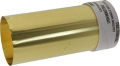 Made in USA - 5 Ft. Long x 6 Inch Wide x 0.001 Inch Thick, Roll Shim Stock - Brass - Apex Tool & Supply