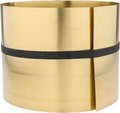 Made in USA - 5 Ft. Long x 6 Inch Wide x 0.012 Inch Thick, Roll Shim Stock - Brass - Apex Tool & Supply