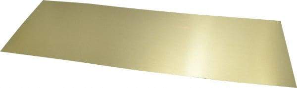 Made in USA - 10 Piece, 18 Inch Long x 6 Inch Wide x 0.01 Inch Thick, Shim Sheet Stock - Brass - Apex Tool & Supply