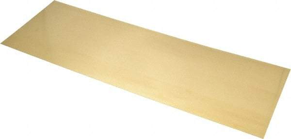 Made in USA - 10 Piece, 18 Inch Long x 6 Inch Wide x 0.012 Inch Thick, Shim Sheet Stock - Brass - Apex Tool & Supply