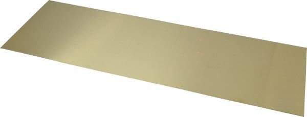 Made in USA - 10 Piece, 18 Inch Long x 6 Inch Wide x 0.02 Inch Thick, Shim Sheet Stock - Brass - Apex Tool & Supply