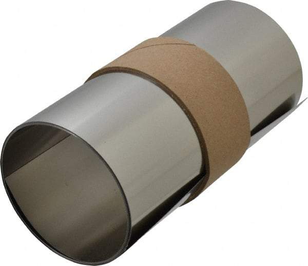 Made in USA - 1.25 m Long x 150 mm Wide x 0.3 mm Thick, Roll Shim Stock - Stainless Steel - Apex Tool & Supply