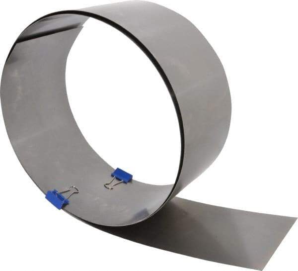 Made in USA - 2.50 m Long x 150 mm Wide x 0.5 mm Thick, Roll Shim Stock - Steel - Apex Tool & Supply