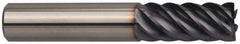 Guhring - 1", 1-1/2" LOC, 1" Shank Diam, 4" OAL, 6 Flute, Solid Carbide Square End Mill - Single End, FIREX Finish, Spiral Flute, 44/45/46° Helix, Centercutting, Right Hand Cut, Right Hand Flute, Series 3115 - Apex Tool & Supply
