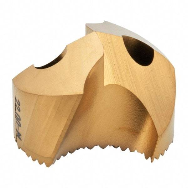 Seco - Series SD100, 22mm Diam 140° Replaceable Drill Tip - Carbide, TiAlN Finish, Through Coolant - Apex Tool & Supply